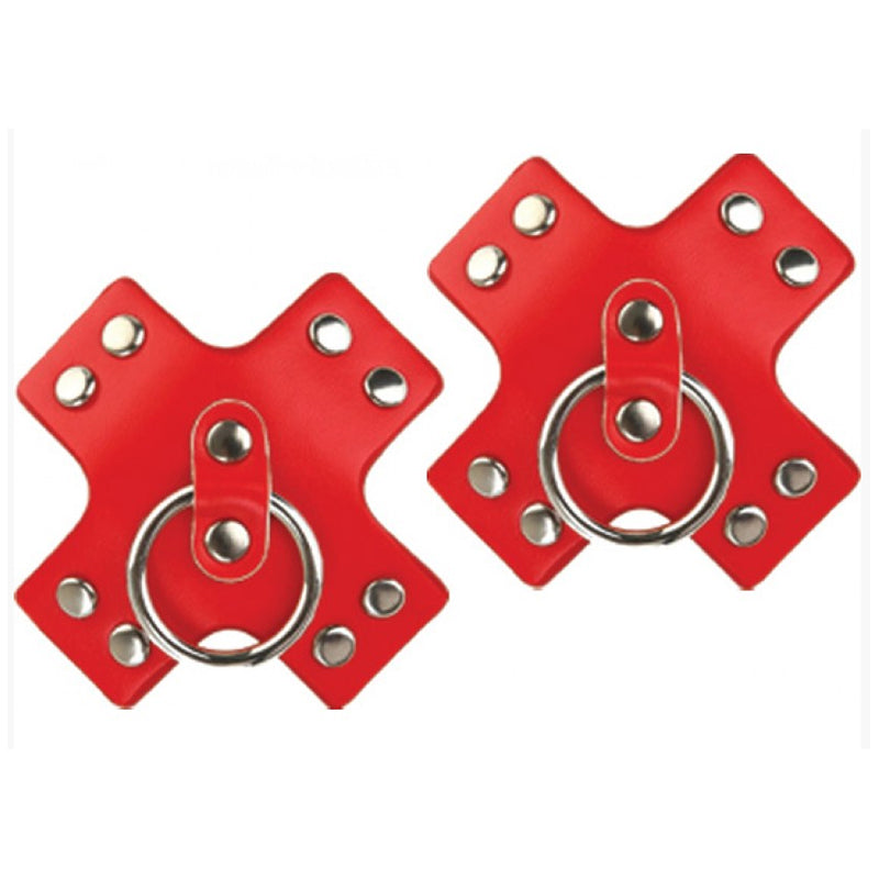 Seducer Leather Pasties with Ring