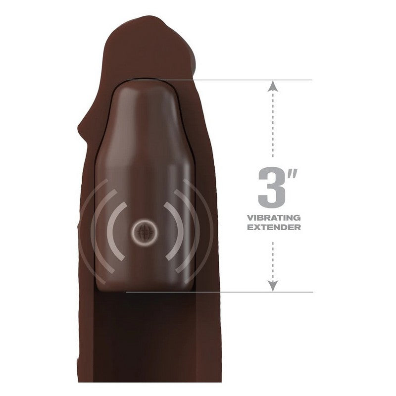 Fantasy X-tensions 9" Sleeve with Vibrating 3" Plug