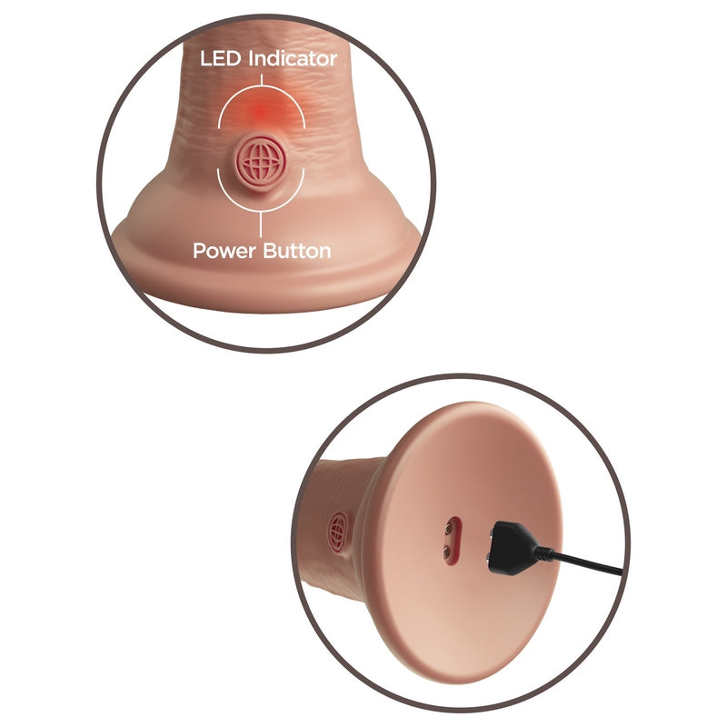 King Cock Elite 6" Vibrating Silicone Cock