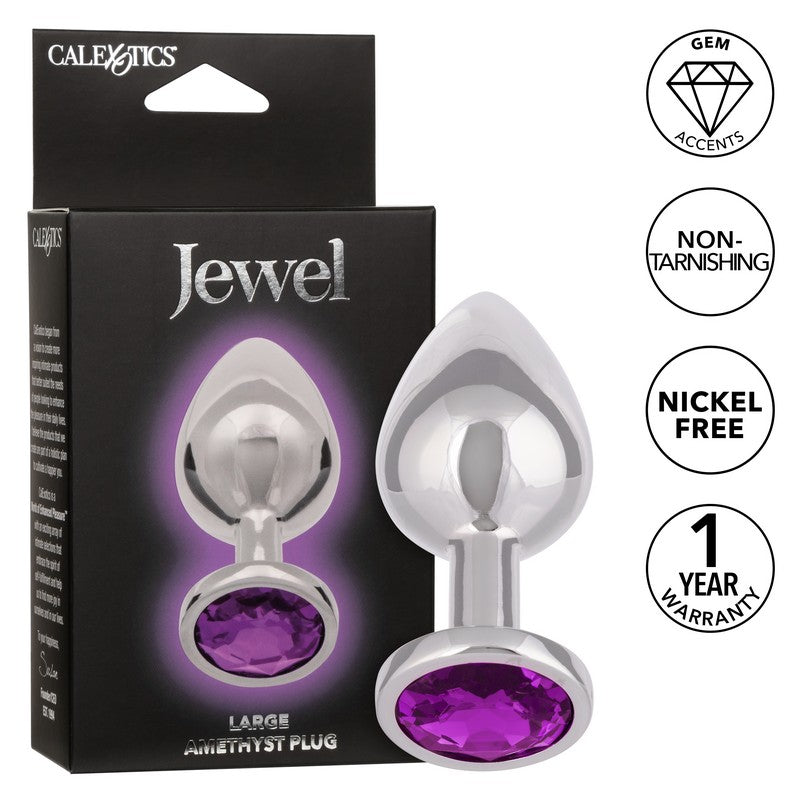 SE0438-25-3 Jewel Amethyst Plug Large