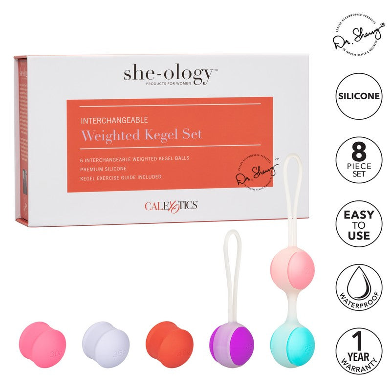 SE1338-15-3 She-ology Individual Weighted Kegel Set