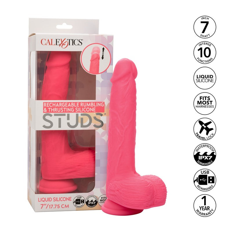 SE0251-05-3 Rechargeable Rumbling & Thrusting Silicone Studs