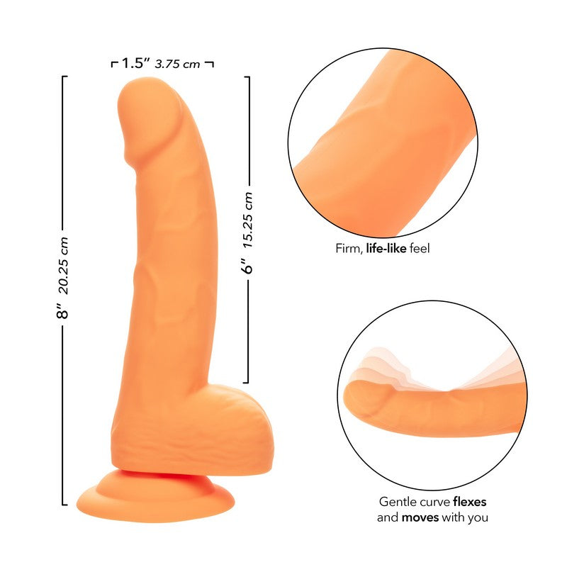 SE0252-04-3 6" Neon® Silicone Studs Orange