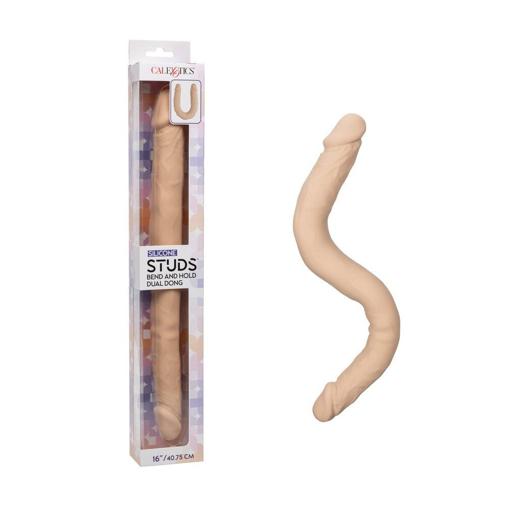 Silicone Stud Bend/Hold Double Dual Dong