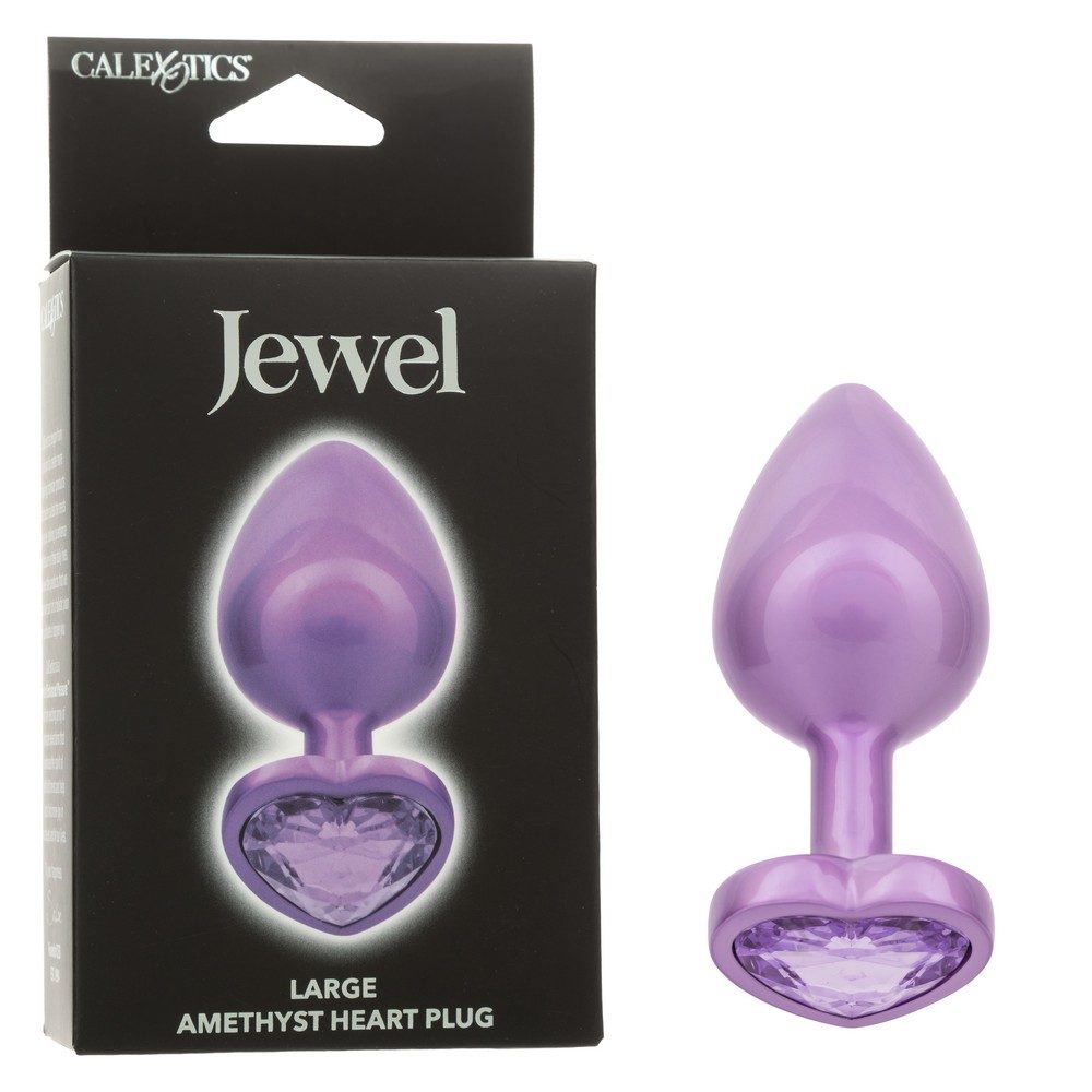 Jewel Amethyst Heart Plug