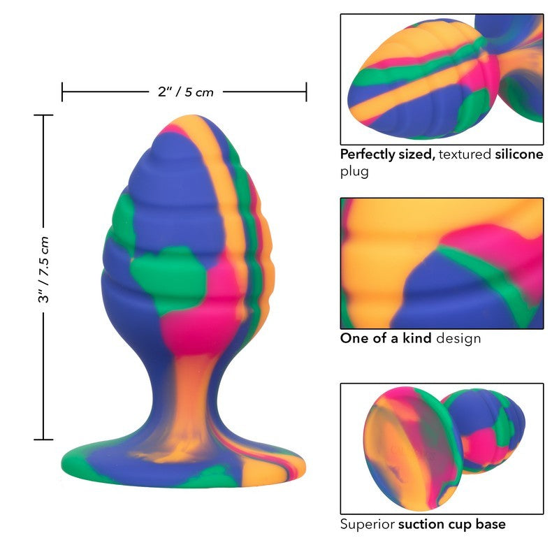 SE0439-10-3 Cheeky Medium Swirl Tie-Dye Plug