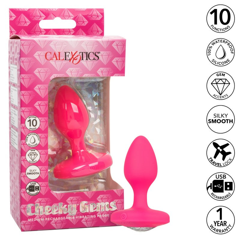 SE0443-10-3 Cheeky Gems Rechargeable Probe Medium Pink