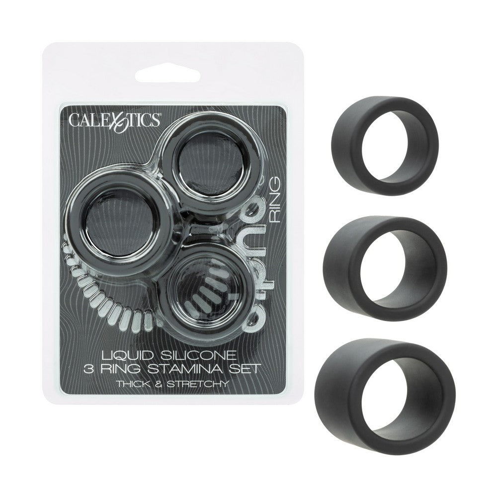 Alpha Liquid Silicone 3 Ring Stamina Set