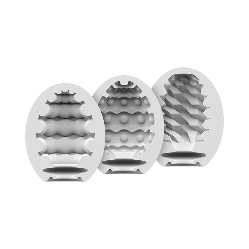 Masturbation Egg 3-pack Riffle, Bubble, Fierce