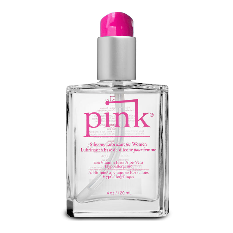Pink Silicone Lube Glass Bottle (Unicarton)