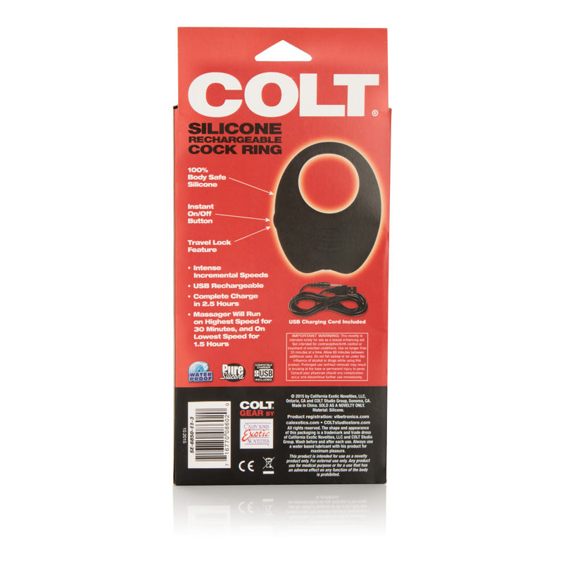 COLT Silicone Rechargeable Cock Ring