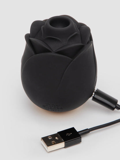 Fifty Shades of Grey Black Rose Silicone Clitoral Suction Stimulator 2.0