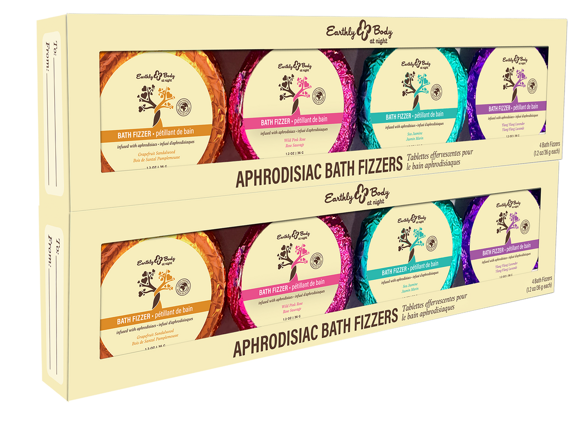 Earthly Body at Night Aphrodisiac PrePack Bath Fizzers and Candles 16pcs plus tester and candle warmer