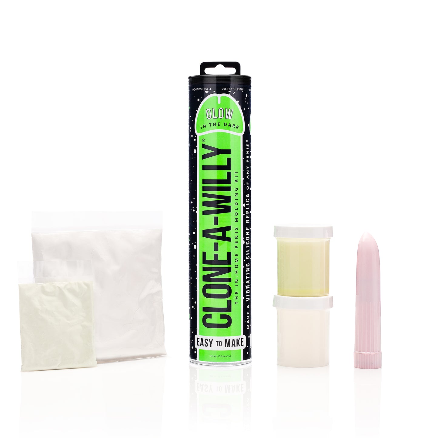 30010 Vibrating Clone-A-Willy Glow in the Dark Green