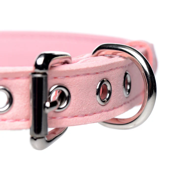 Sugar Kitty Cat Bell Collar -Pink/Silver