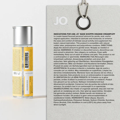 JO Bake Shoppe -   Orange Creampuff - Lubricant 2 floz / 60 mL