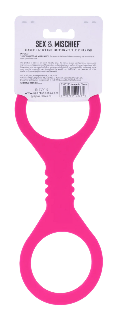 Small Hot Pink Silicone Cuffs
