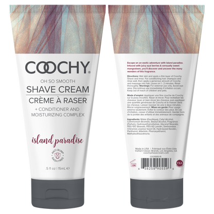 Coochy Shave Cream - ISLAND PARADISE tube 0.5oz / 15ml