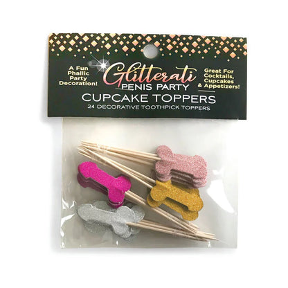 Glitterati Penis Party Picks - 24pc