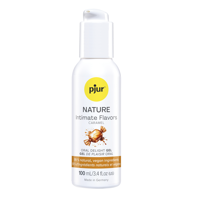 pjur NATURE Intimate Flavors Oral Delight Gel Caramel, 100ml/3.4oz