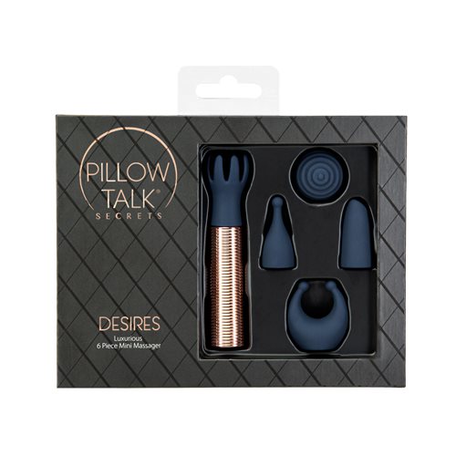 BM36514 Pillow Talk Secrets Desires 6 Piece Set Navy