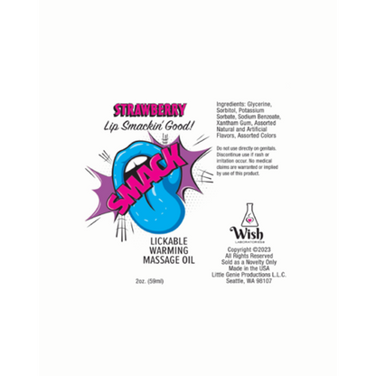 Warming & Lickable Massage Oil Strawberr