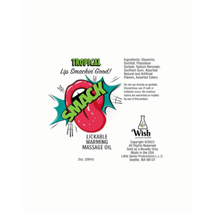 Warming & Lickable Massage Oil Tropical