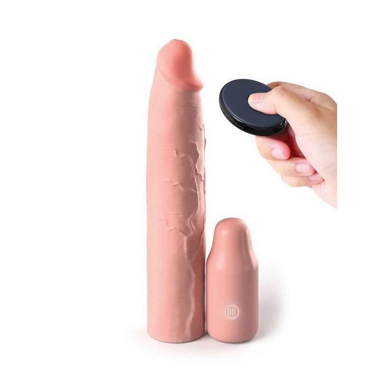 Fantasy X-tensions 9" Sleeve with Vibrating 3" Plug