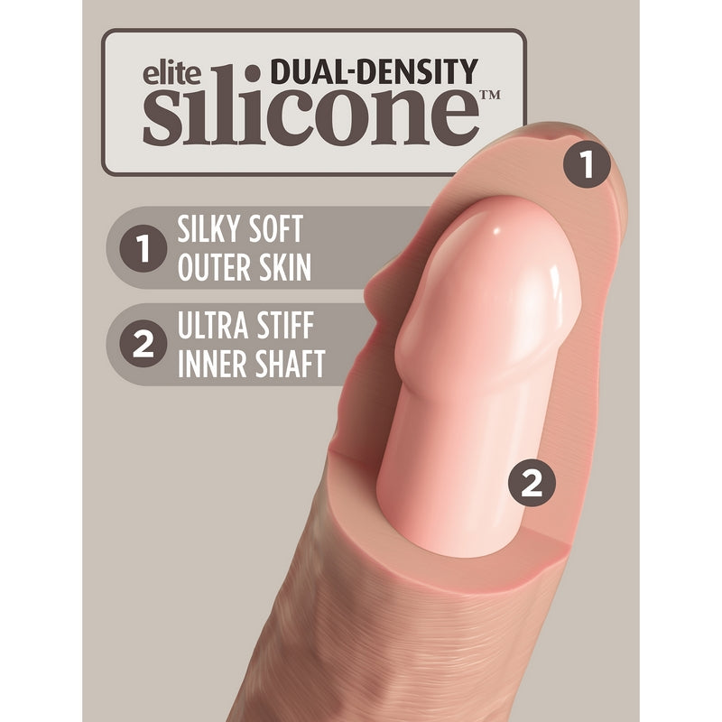 King Cock Elite 6" Vibrating Silicone Cock