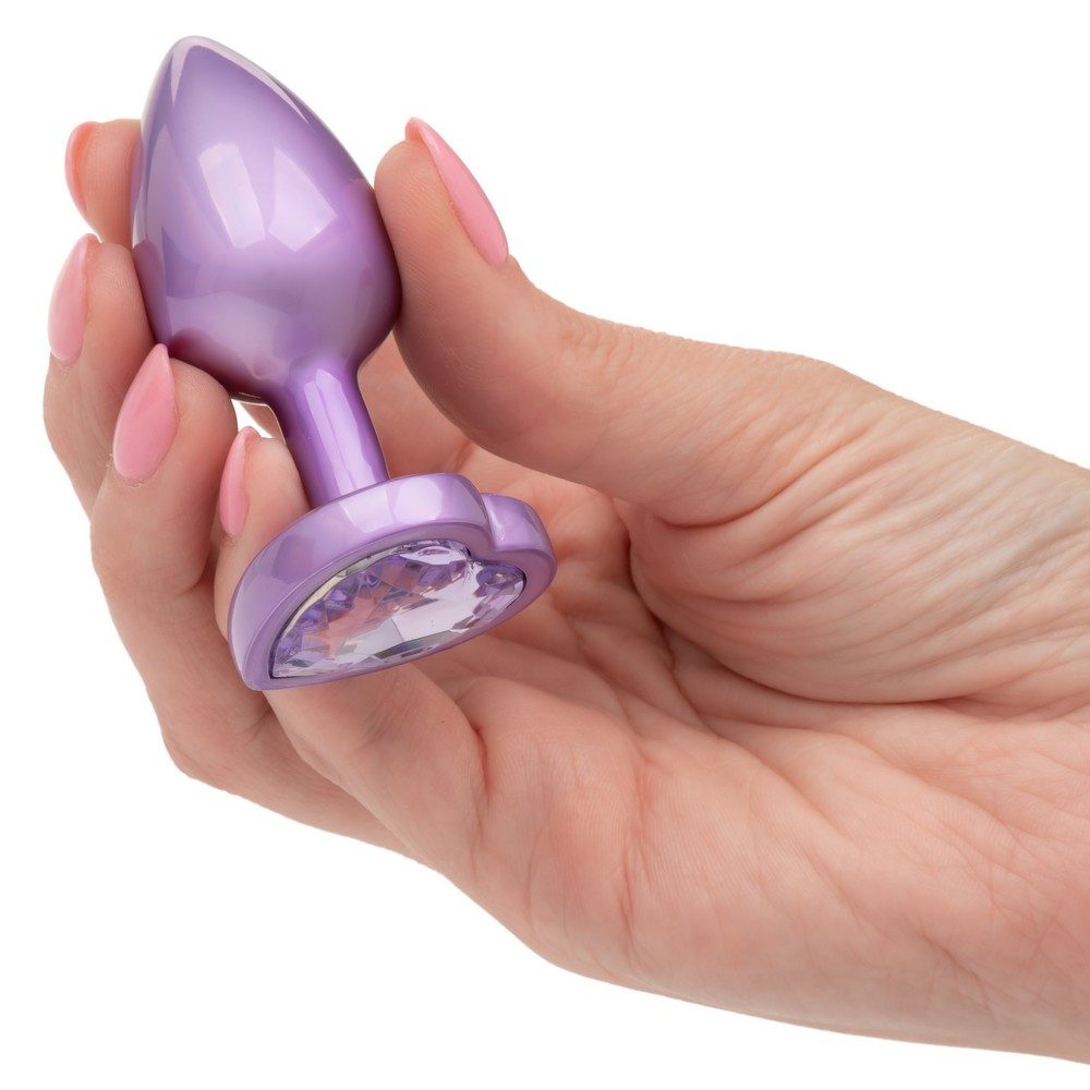 Jewel Amethyst Heart Plug