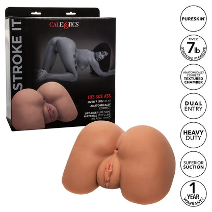 SE0913-25-3 Stroke It Life-Size Ass Brown