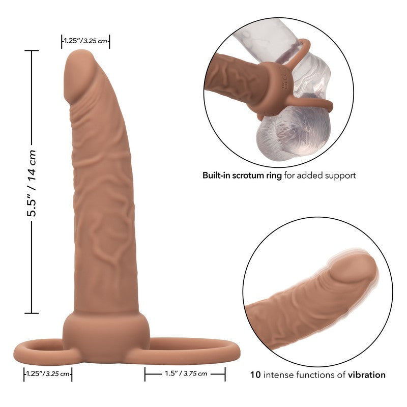 SE1634-06-3 Rechargeable Accommodator Duual Penetrator Brown