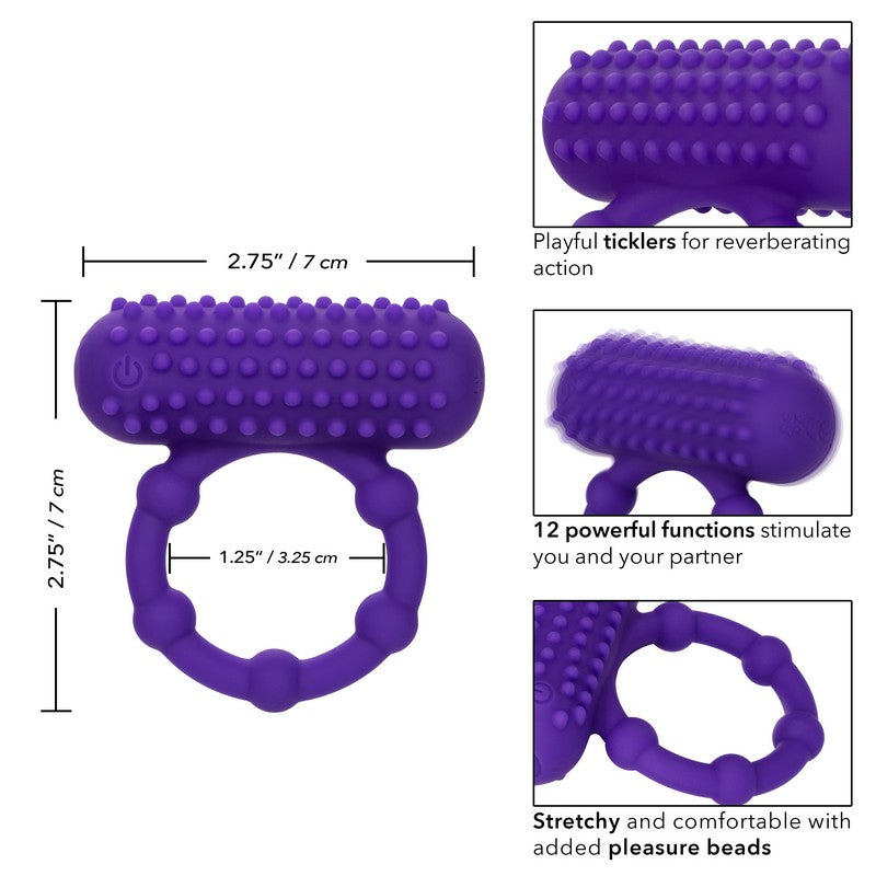 SE1843-25-3 Rechargeable 5 Beaded Silicone Maximus Ring