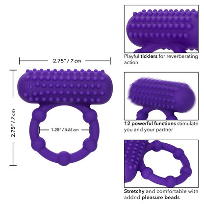 SE1843-25-3 Rechargeable 5 Beaded Silicone Maximus Ring