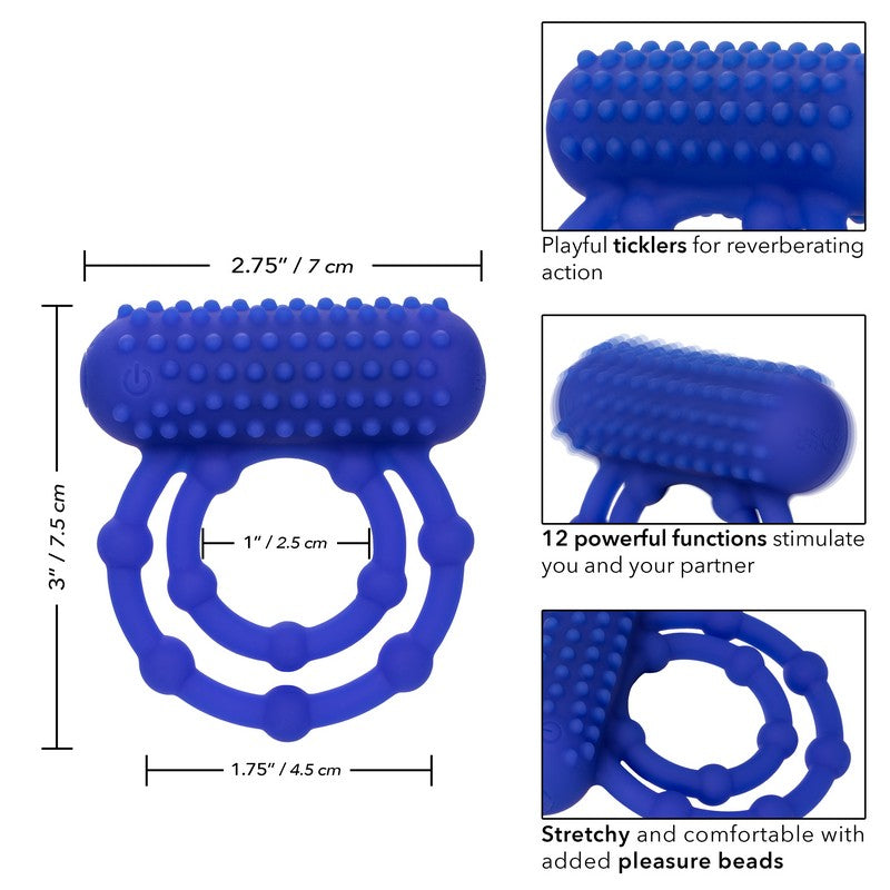 Rechargeable 10 Beaded Silicone Maximus Ring