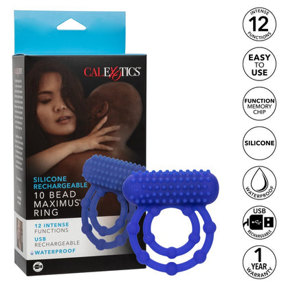 Rechargeable 10 Beaded Silicone Maximus Ring