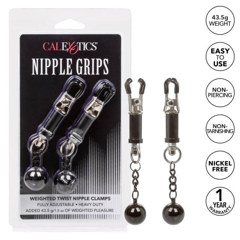 SE2551-20-2 Nipple Grips Weighted Twist Nipple Clamps