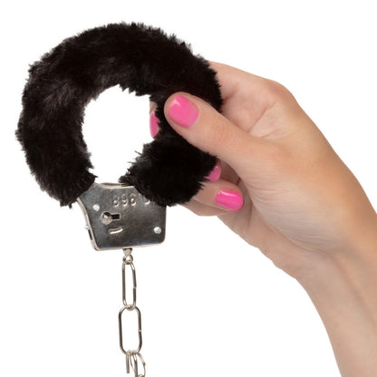 SE2651-30-3 Playful Furry Cuffs Black