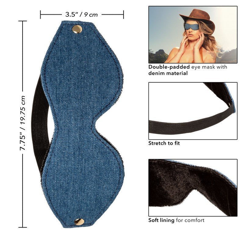 SE2708-15-3 Ride ‘Em Denim Eye Mask