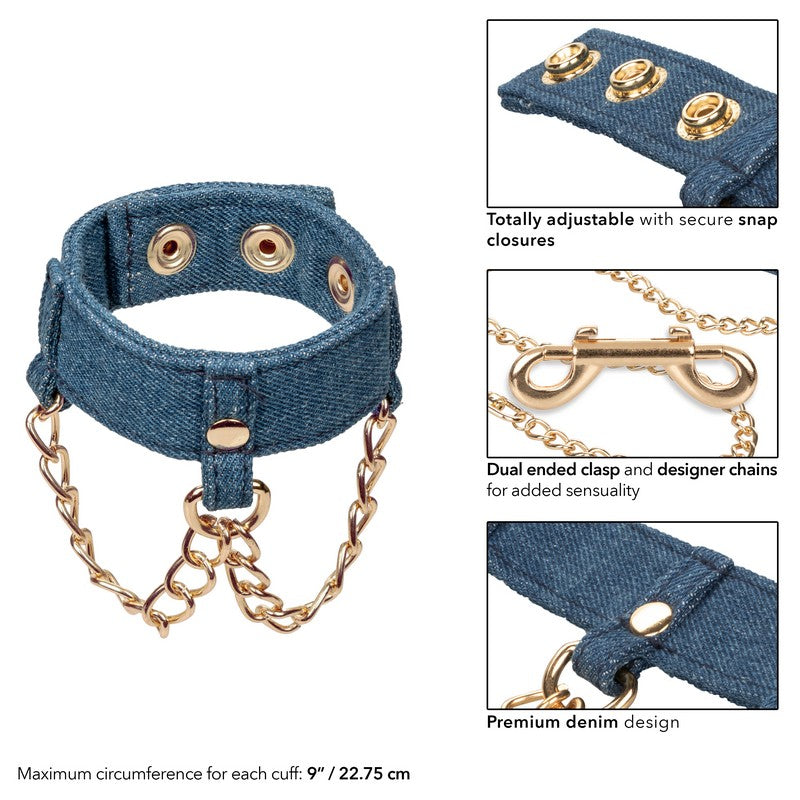 SE2708-30-3 Ride ‘Em Denim Wrist Cuffs