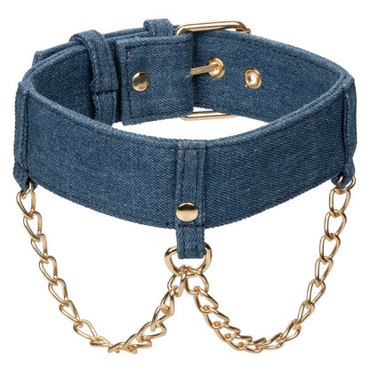 SE2708-40-3 Ride ‘Em Denim Collar with Leash