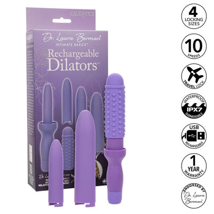 Dr. Laura Berman Rechargeable Dilator Set of 4 Locking Sizes Plus Sleeves