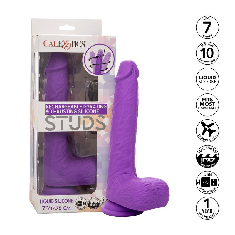 SE0251-10-3 Rechargeable Gyrating & Thrusting Silicone Studs