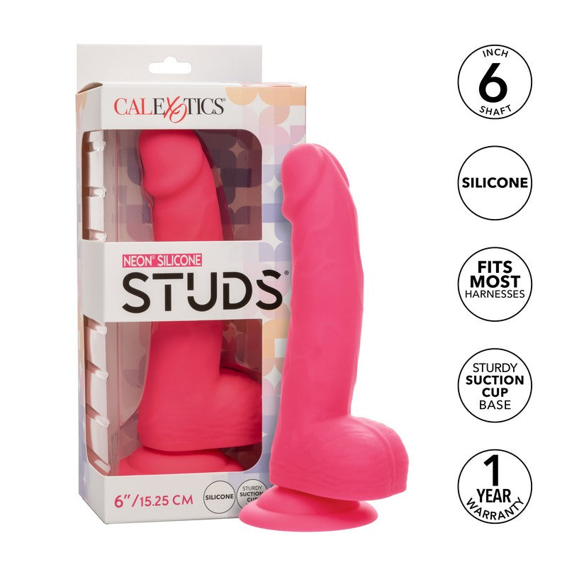 SE0252-02-3 6" Neon® Silicone Studs Pink