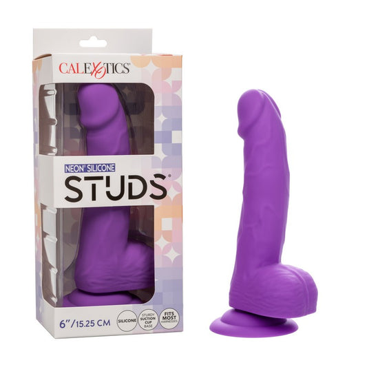 SE0252-03-3 6" Neon® Silicone Studs Purple