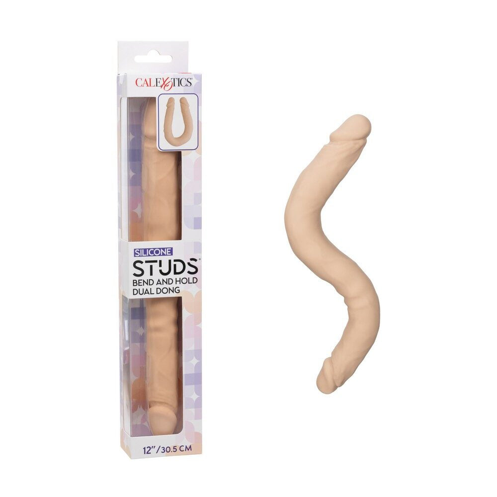 Silicone Stud Bend/Hold Double Dual Dong
