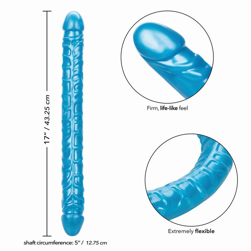 SE0267-10-2 Size Queen 17” Double Dong Blue