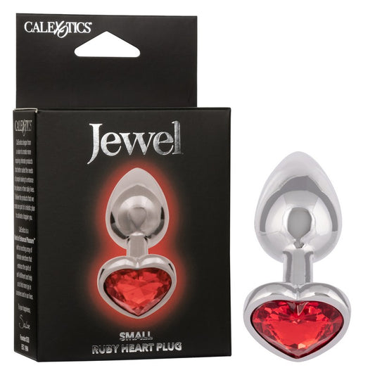 SE0438-35-3 Jewel Ruby Heart Plug Small