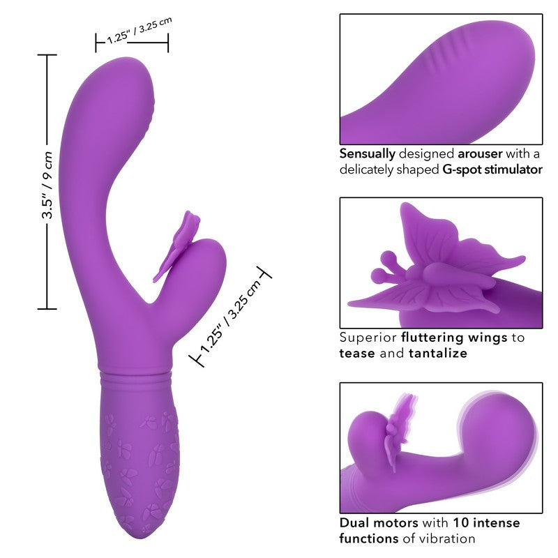 SE0783-45-3 Rechargeable Butterfly Kiss Flutter Purple