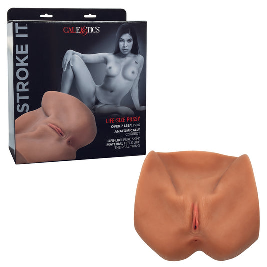 SE0913-10-3 Stroke It Life Size Pussy Brown